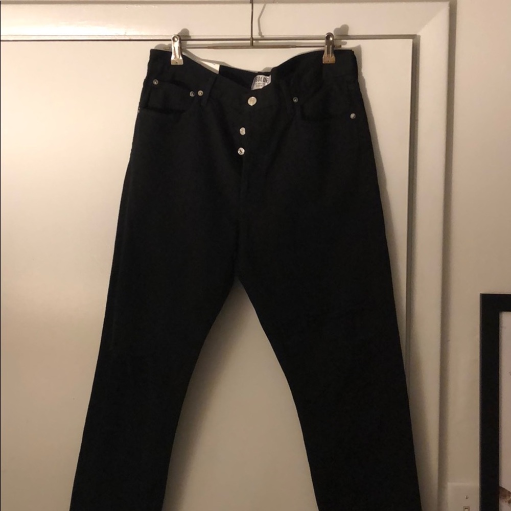 A Golde Jamie Black ripped knee jeans